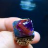 Aurora 23 Aurora Titanium Purple Square Large V Pyramid Ring, Size: 14.2/11.8mm)1110668155