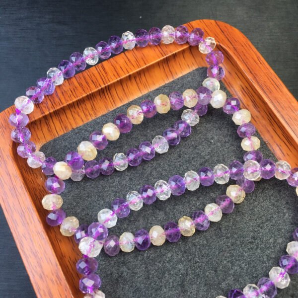 wsxc1699800902729_0 Purple Yellow Crystal Faceted Bracelet 💕 Specification 6mm ✨1111011256