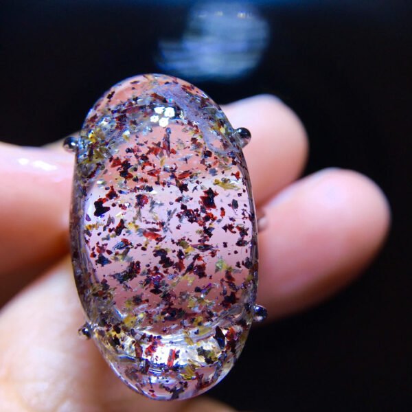 wsxc1699805999896_0 Natural Strawberry Crystal Mica Sky Star Ring, Size 23.8/13.8mm1111238599