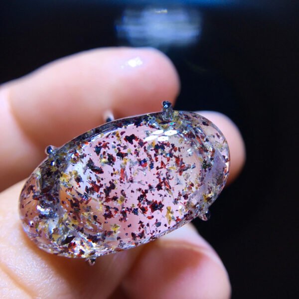 wsxc1699805999896_1 Natural Strawberry Crystal Mica Sky Star Ring, Size 23.8/13.8mm1111238599