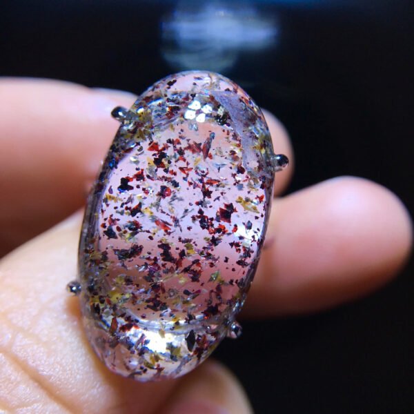 wsxc1699805999896_2 Natural Strawberry Crystal Mica Sky Star Ring, Size 23.8/13.8mm1111238599