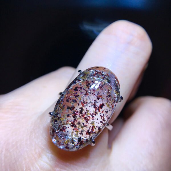 wsxc1699805999896_4 Natural Strawberry Crystal Mica Sky Star Ring, Size 23.8/13.8mm1111238599
