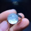 Natural White Ghost Treasure Bowl Ring, Size: 11mm1111188466