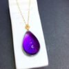 wsxc1699807366053_0 Natural Uruguayan amethyst water drop 18k gold pendant, size: 25.5/17mm1111398466