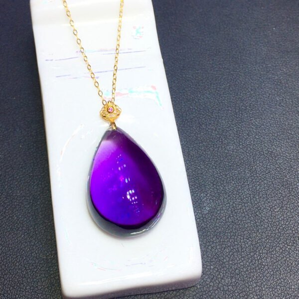 wsxc1699807366053_3 Natural Uruguayan amethyst water drop 18k gold pendant, size: 25.5/17mm1111398466