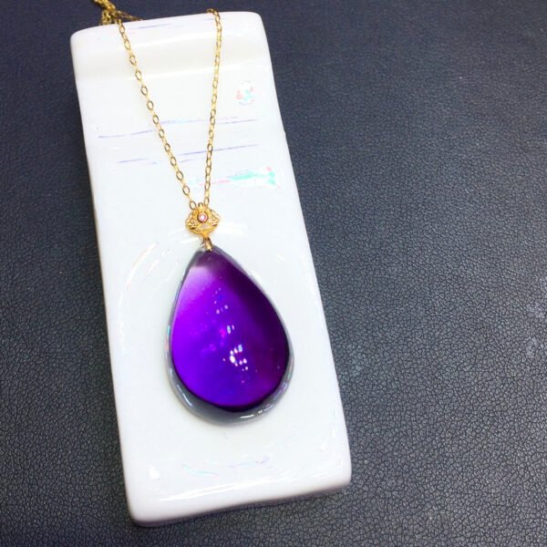 wsxc1699807366053_4 Natural Uruguayan amethyst water drop 18k gold pendant, size: 25.5/17mm1111398466
