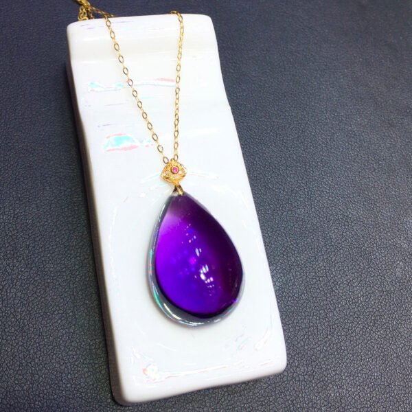 wsxc1699807366053_5 Natural Uruguayan amethyst water drop 18k gold pendant, size: 25.5/17mm1111398466