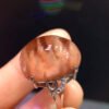 Natural Red Rabbit Hair Treasure Bowl Ring, Specification: 20.7/15.6mm1111198466
