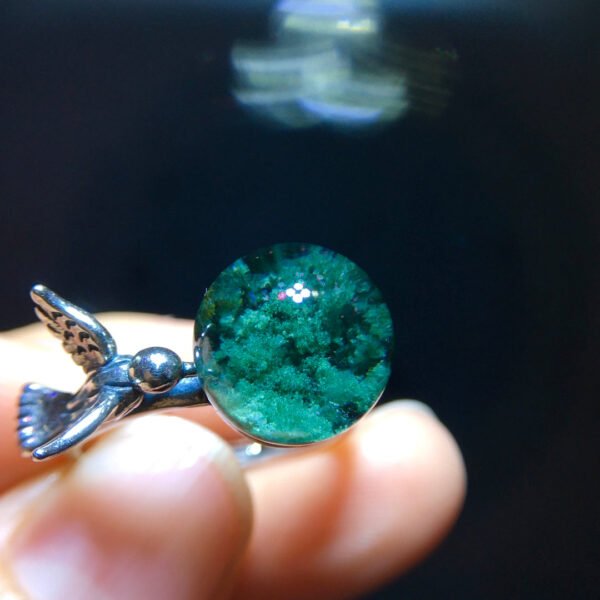 Natural green ghost treasure bowl ring, size 11.5mm1111278199