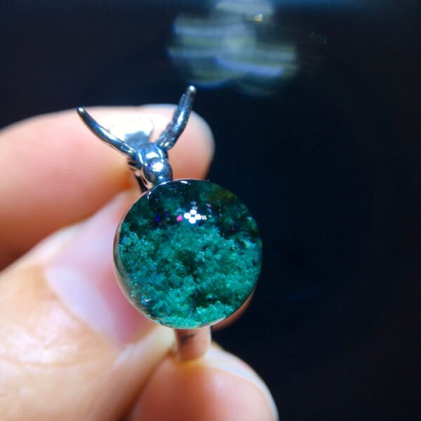 Natural green ghost treasure bowl ring, size 11.5mm1111278199