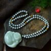 Natural A-grade Jade Maitreya Buddha Pendant, Size: 56.1/51.3/13.8mm1112159664