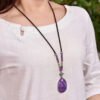 Russian Purple Dragon Crystal Droplet Pendant, with a size of 45 * 30 * 10.8mm and a total weight of 27.9g,1112160233