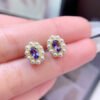 wsxc1699811325644_0 Natural Tansan stone earrings, main stone size 3 * 5mm1112110255