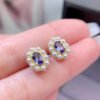 wsxc1699811325644_1 Natural Tansan stone earrings, main stone size 3 * 5mm1112110255