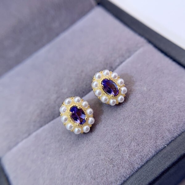 wsxc1699811325644_4 Natural Tansan stone earrings, main stone size 3 * 5mm1112110255