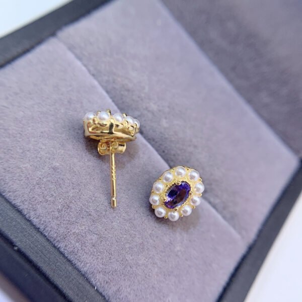wsxc1699811325644_5 Natural Tansan stone earrings, main stone size 3 * 5mm1112110255