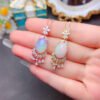 Pure natural dazzling white opal pendant, with a main stone size of 10 * 14mm1113375188