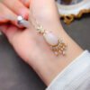 Pure natural dazzling white opal pendant, with a main stone size of 10 * 14mm1113375188