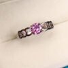 wsxc1699969017928_0 Classic Pink Mosang Diamond Ring, Main Stone Circle 5 * 5mm1114150299