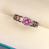 wsxc1699969017928_1 Classic Pink Mosang Diamond Ring, Main Stone Circle 5 * 5mm1114150299