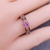 wsxc1699969017928_5 Classic Pink Mosang Diamond Ring, Main Stone Circle 5 * 5mm1114150299