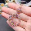 Natural Duobao pendant, main stone size round 3+round 4mm1114280499