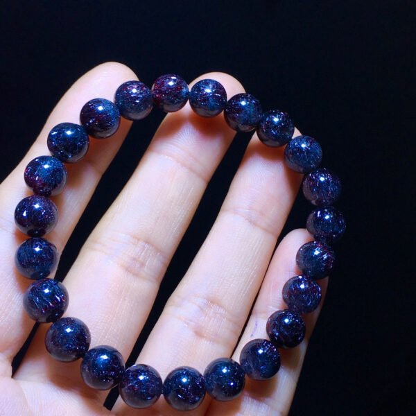 wsxc1699971548052_4 Natural Black Gallen Purple Black Super Seven Black Gold Super Three Wheel Backbone Bracelet, Size 8.2 mm11142098