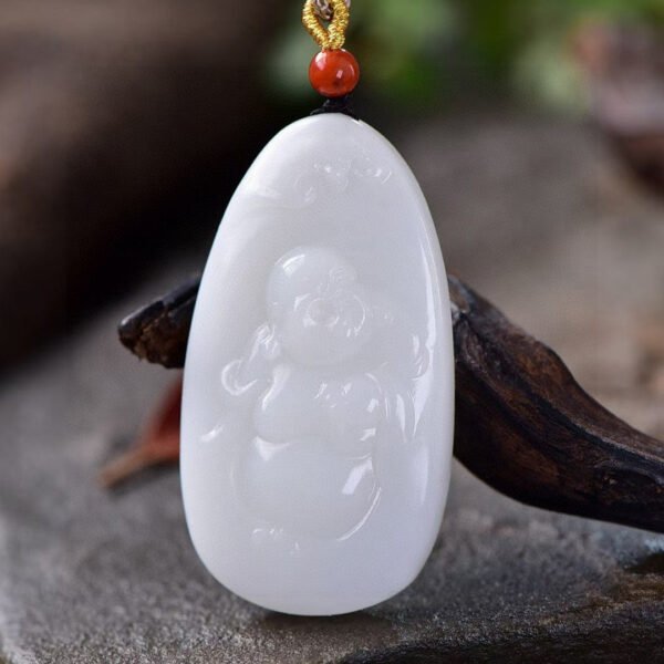wsxc1699972363244_0 Natural Xinjiang Hotan Jade Lamb Fat Jade Buddha Pendant, size: 49.8 * 27.2 * 8.6mm1114499188