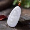 wsxc1699972363244_1 Natural Xinjiang Hotan Jade Lamb Fat Jade Buddha Pendant, size: 49.8 * 27.2 * 8.6mm1114499188