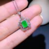 wsxc1700075681886_2 Pure natural Colombian emerald pendant, with a main stone size of 5 * 7mm1115450199