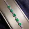 Luxury natural Columbia emerald bracelet, bare stone specification: 3 * 4+3 * 5+4 * 6mm1115399466