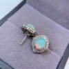 wsxc1700076461750_5 Pure natural dazzling white opal earrings, with a main stone size of 6 * 8mm1115140233