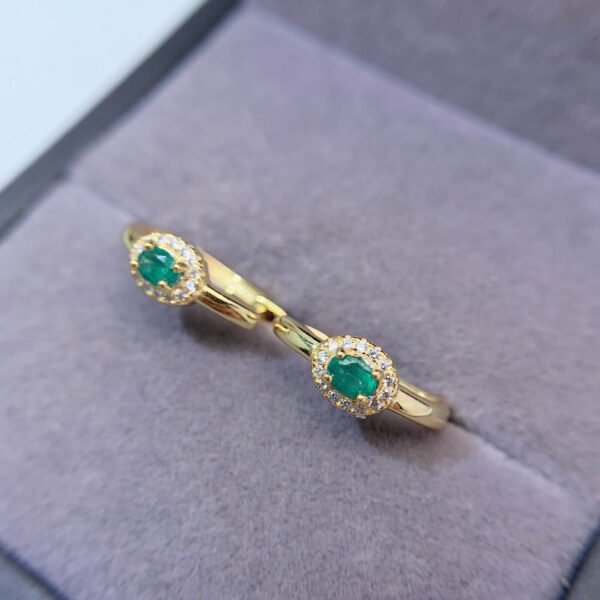 wsxc1700076638475_4 Pure natural Columbia emerald earrings, main stone size 3 * 4mm1115130244