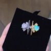 Pure Natural Colorful White Opal Ring, Main Stone Size 8mm Heart1116180266