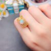 Pure Natural Colorful White Opal Ring, Main Stone Size Round 7mm1116140699