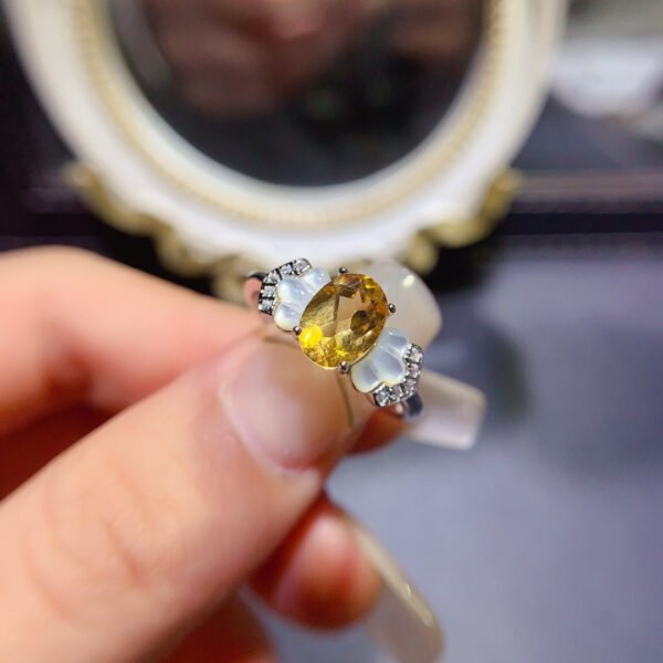 wsxc1700167511930_0 Pure natural yellow crystal ring, main stone 7 * 9mm1116120188