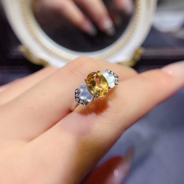wsxc1700167511930_3 Pure natural yellow crystal ring, main stone 7 * 9mm1116120188