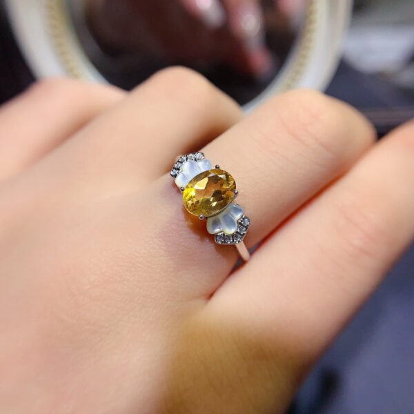 wsxc1700167511930_4 Pure natural yellow crystal ring, main stone 7 * 9mm1116120188