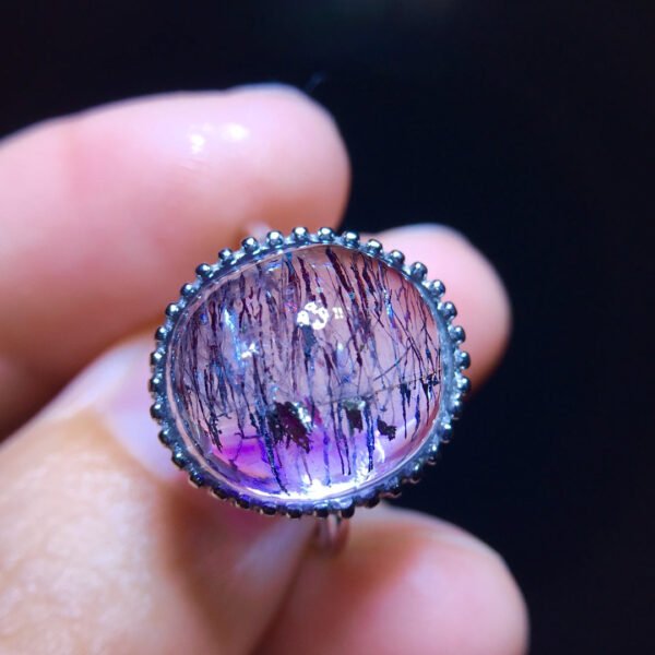 wsxc1700167842297_2 Natural Purple Crystal Super Seven Ring, Size: 13.4/12.3mm1116218799