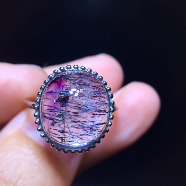 wsxc1700167842297_4 Natural Purple Crystal Super Seven Ring, Size: 13.4/12.3mm1116218799