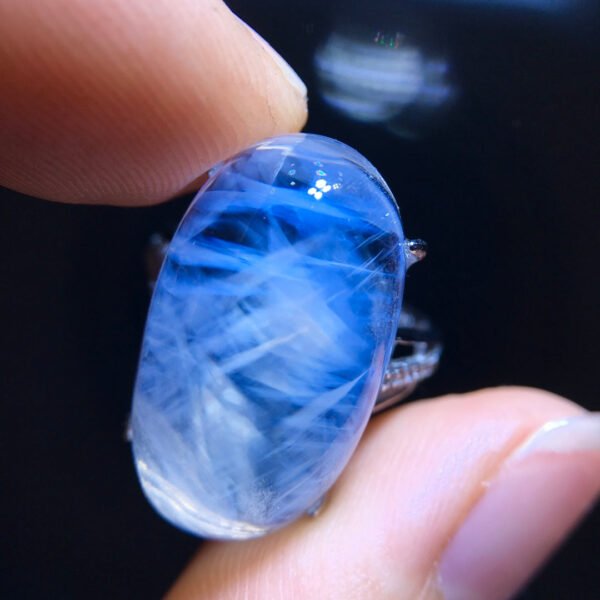 Natural blue needle ring, size 22.3/12.8mm1116168542