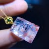 Rare natural water gallbladder black quicksand troublemaker pendant with a size of 21.2/15.4 milliliters1116268155