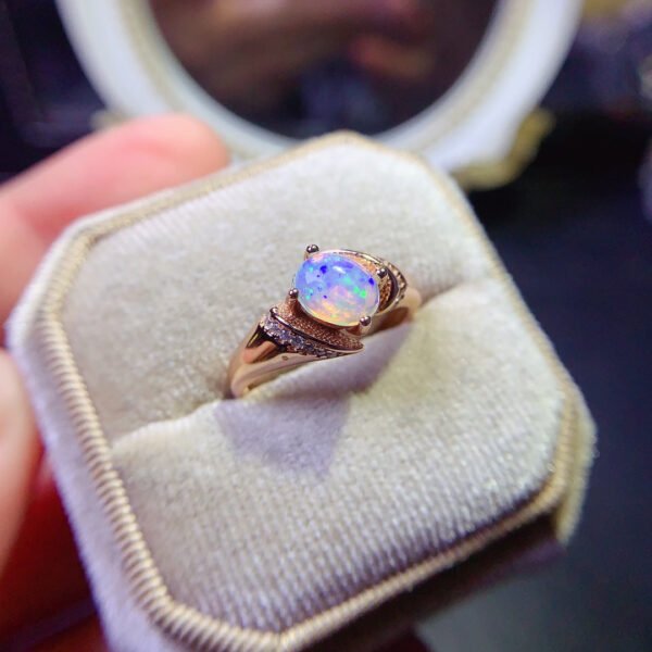 wsxc1700247179535_2 Pure Natural Colorful White Opal Ring, Main Stone Size 6 * 8mm1117110366