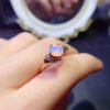wsxc1700247179535_3 Pure Natural Colorful White Opal Ring, Main Stone Size 6 * 8mm1117110366