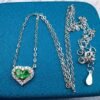 A pure natural Colombian emerald necklace with a ring face of 3 * 4mm,1117140255