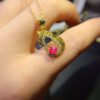 Pure Natural Burnless Papalacha Powder Blue Treasure Pendant, Size 4 * 5mm1117199854