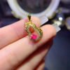 Pure Natural Burnless Papalacha Powder Blue Treasure Pendant, Size 4 * 5mm1117199854