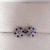 Classic Mosan diamond earrings, with a main stone of 1 carat and a circle of 5mm,1118120533