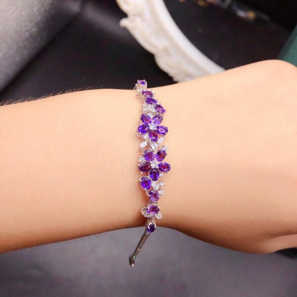 wsxc1700320807353_1 Natural amethyst bracelet, main stone 3 * 4mm1118280144