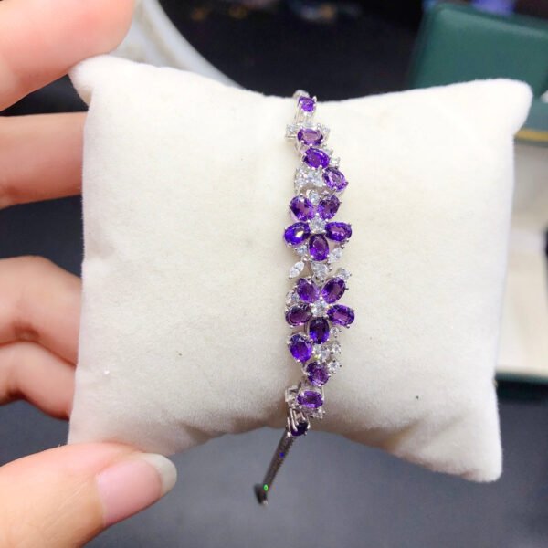 wsxc1700320807353_2 Natural amethyst bracelet, main stone 3 * 4mm1118280144